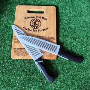 Set of Two Mainstays Stainless Steel and Black Plastic Chef Kitchen Knife NEW  U